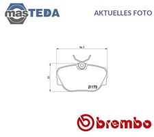 P 06 010 SATZ BREMSBEL�GE BREMSKL�TZE VORNE BREMBO NEU OE QUALIT�T