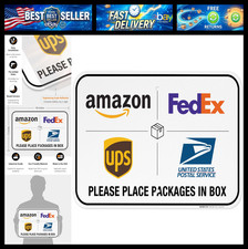 Package Delivery Sign, Please Leave Packages Here Sign, FedEx, Amazon, UPS, USPS