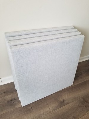 4 Sound Absorbing Acoustic Wall Panels in Silver Papier- SET of 4