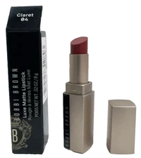 Bobbi Brown Luxe Matte Lipstick Mini~ CLARET 04 ~0.02oz/0.8g New In Box