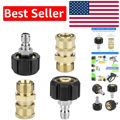 #ad 2 Pair M22 1 4#x27;#x27; Quick Connect Pressure Washer Fittings Easy Install $29.44