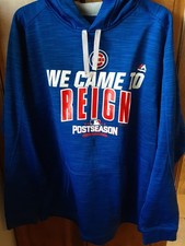 CHICAGO CUBS WE CAME TO REIGN 2016 POSTSEASON MAJESTIC HOODIE  Adult Large