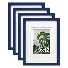 Egofine 9x12 Picture Frames 4PCS Covered by Plexiglass, Wood Frames for Pictures