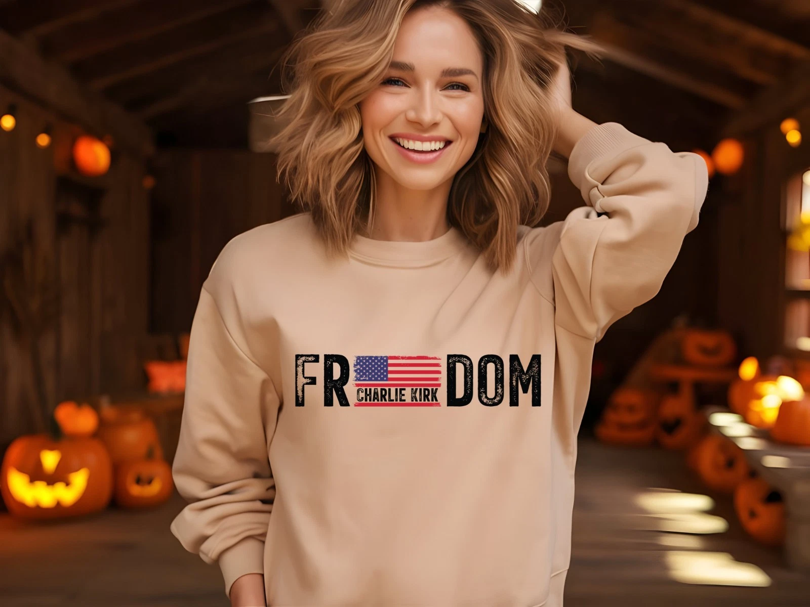 Freedom Sweatshirt Patriotic Conservative USA American Flag Unisex Gift