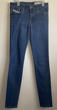 Diesel Skinzee Jeans Womens W27XL29 Blue Stretch Slim Super Skinny Regular Waist