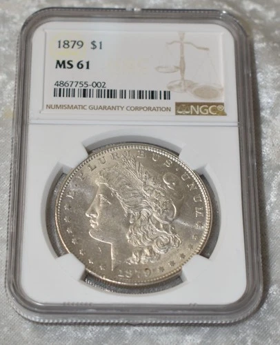 1879 P MORGAN 90% SILVER $1 DOLLAR NGC CERTIFIED MS 61 MS61 PHILADELPHIA US MINT