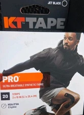 KT Tape Pro Kinesiology Tape Laser Blue 20 Pre-Cut Strips 10" x 2"