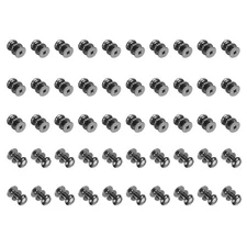50 Pcs M3*5 Mini Round Knobs, 7mm Small Drawer Pulls, Black