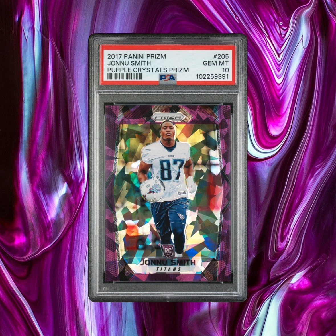 Jonnu Smith Panini Prizm #205 Purple Crystals