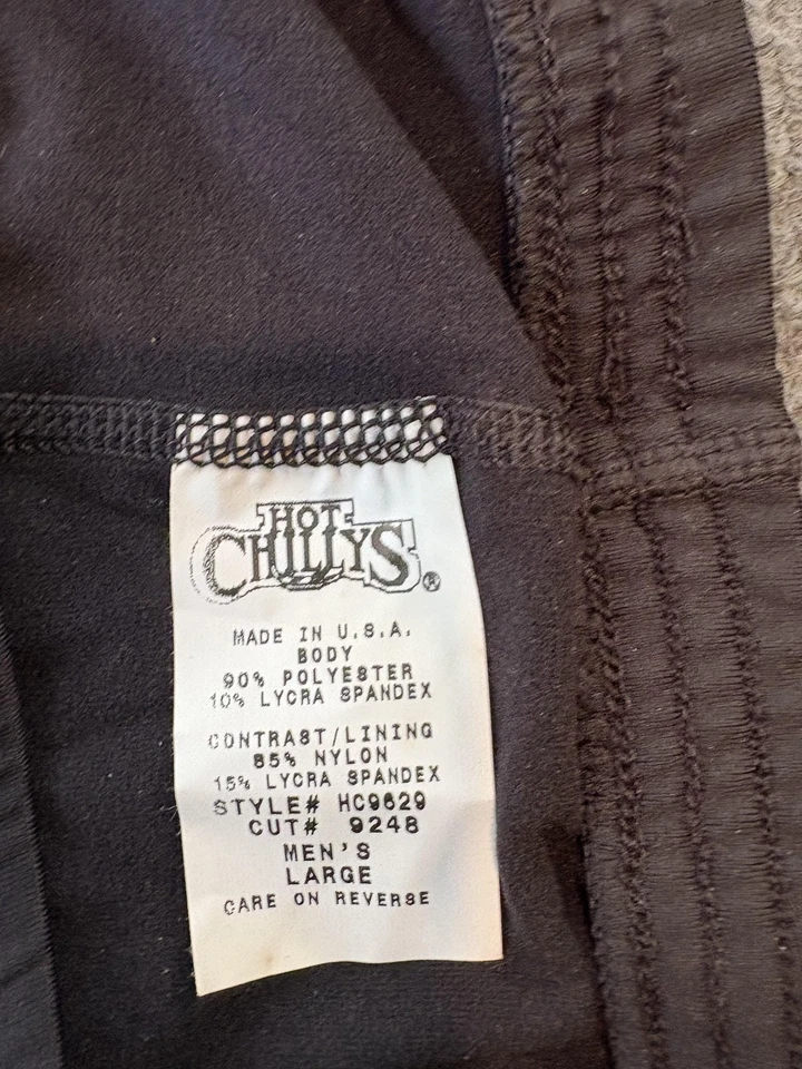 Lo último Chillys Pantalones de Capa Base Para Hombres Grandes Negros Estribo Térmico Leggings Hechos en EE. UU. Foto 4 de 4