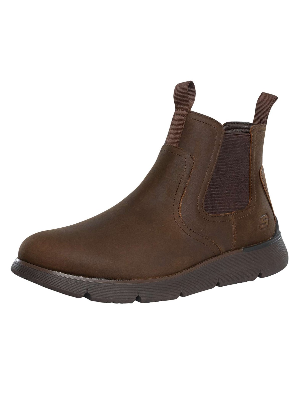 Skechers Augustino Paulo Leather Chelsea Boots, Chocolate - 7 UK - Image 2