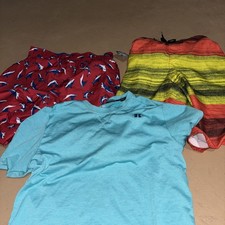 Lot Of 3 Items Boys Clothing Size 14/16 - 2 Bathing Suits  Shirt