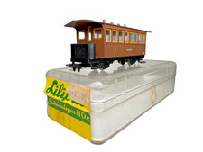 Liliput 009 HOe - 712ZB Zillertalbahn Brown 1st/2nd Class Passenger Coach Boxed