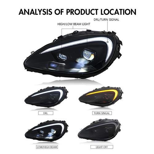 Faro LED negro para Chevy Corvette 2005-13 secuencia intermitente luz de marcha diurna - Imagen 4 de 22