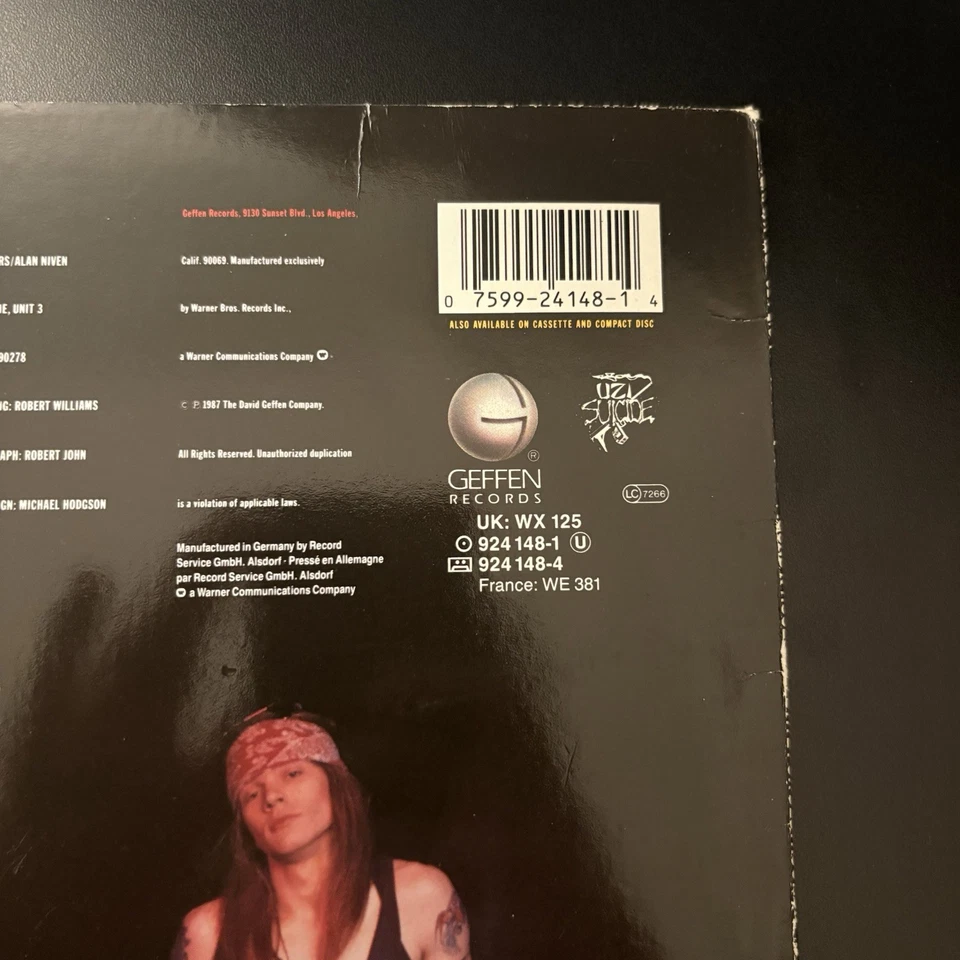 Guns N Roses Appetite for Destruction Vinyl LP First UK Press With Hype Stickers - Image 4 of 4