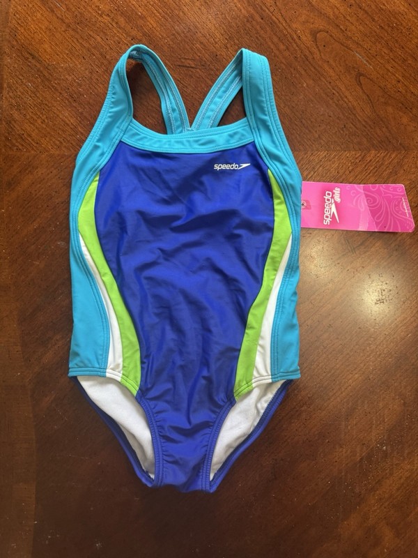 Speedo Swimsuit Size 6  Blue Girls New Deep ￼