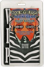 Ted Nugent 1999 Tour w/ Night Ranger Quiet Riot VIP Laminated Backstage Pass