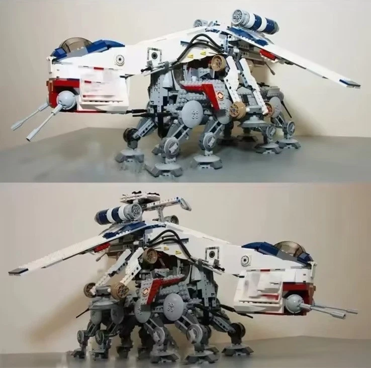 Brick Star Wars Republic Brick Dropship With AT-OT Walker Building 1758 PCS - Image 2 of 4