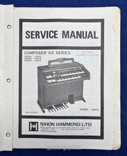 Original Hammond Organ Service Manual / Composer K2 142K2 144K2 146K2 -- CS2