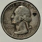 1960 Washington Quarter 25 Cent Coin Silver (Lot 0950)