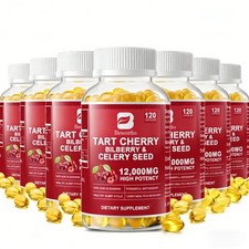 Tart Cherry 10:1 Extract, 1200 mg Strength, 120 Vegan Capsules, Cleanse Detox