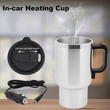 12V Car Electric Heating Cup 450ml Stainless Steel Travel Boiling Water Kettle