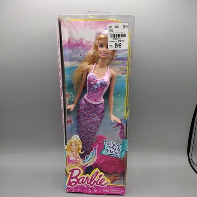 New Barbie Fairytale Fashion Mix & Match Pink Mermaid Doll Blonde BCN81 Sealed