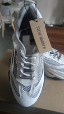 Image of Steve Madden Possession E Women's Trainers UK Size 6, 39 BNWT. silver and white