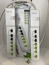 Lot of 3 TrickleStar 7 Outlet Advanced Smart Power Strip Surge Protector TS1104