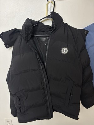 Trapstar Irongate Black Detachable Hooded Puffer Jacket