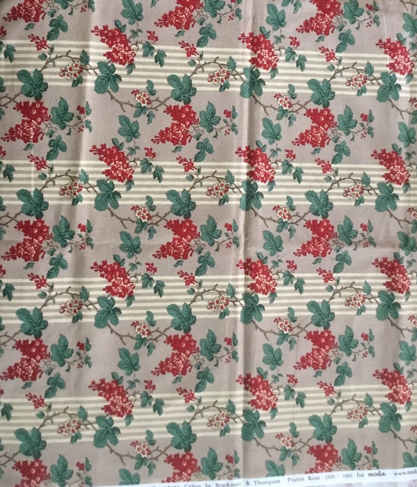 Conestoga Calico By Brackman & Thompson PRAIRIE ROSE 1830-1860 Quilt Fabric BTHY - Image 4 of 4