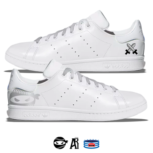"Swords Pitching Ninja" Adidas Stan Smith Casual Shoes - Picture 2 of 3