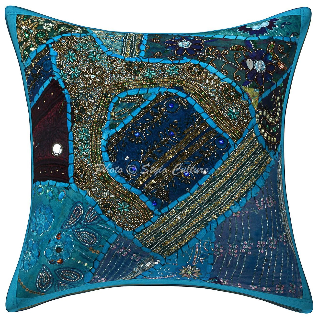 Bedding Sofa Cushion Cover Indian Cotton Throw Pillow Case Cover Handmade Throw