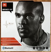 NEW Black JBL Reflect Fit Sweat-Proof Wireless Bluetooth Heart Rate Headphones 