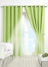 THERMAL BLACKOUT CURTAINS Eyelet Ring Top OR Pencil Pleat FREE Tie backs