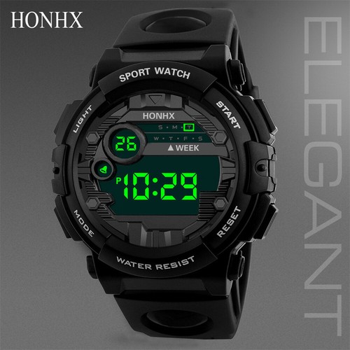 Mens Watches Black Military Style Army Walking Sport Digital Watch Waterproof UK - Picture 13 of 13