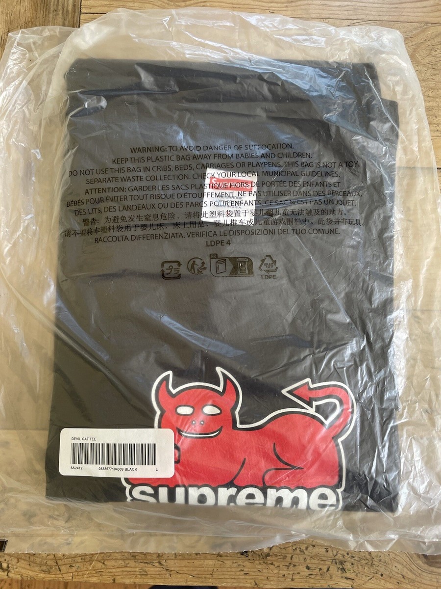 Supreme Toy Machine Devil Cat Tee Black Size Large L SS24 NEW T