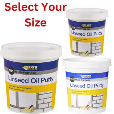 Everbuild 101 Natural Multi Purpose Linseed Oil Putty Window Frame ...