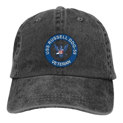 USS Russell DDG 59 Unisex Baseball Cap Dad Hat  Adjustable Snapback Caps