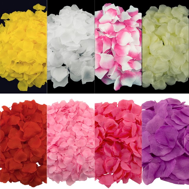 1000 5000pcs Various Colors Silk Flower Rose Petals Wedding Party
