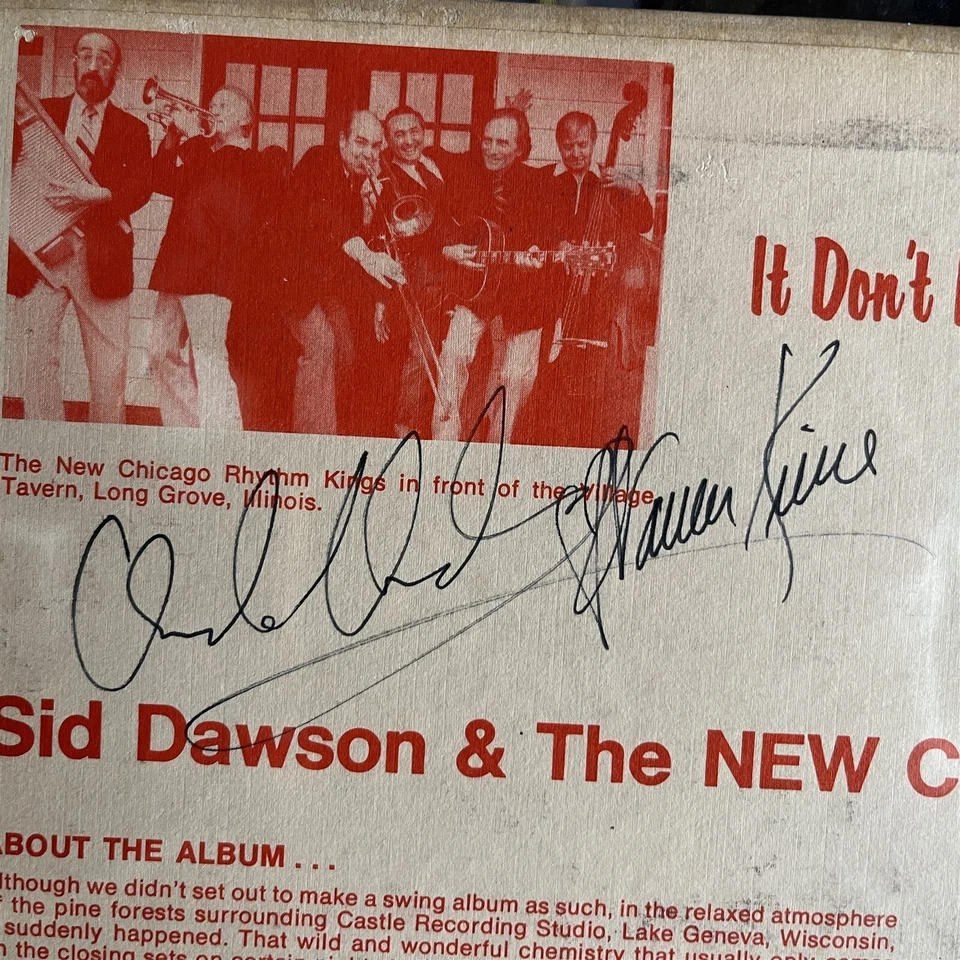 [JAZZ]~EXC LP~SID DAWSON & NEW CHICAGO RHYTHM KINGS~It Don't Mean A Thing~SIGNED Foto 4 de 4