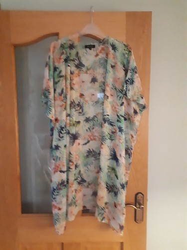 New Look Floral Chiffon Kaftan Longline 