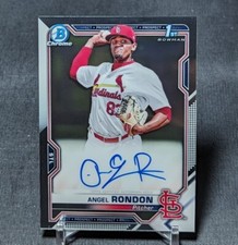 Angel Rondon 1st AUTO 2021 Bowman Chrome Prospects Rookie Card Cardinals CPA-ARO