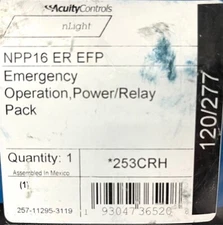 ACUITY CONTROLS NPP16 ER EFP EMERGENCY OPERATION POWER/RELAY PACK