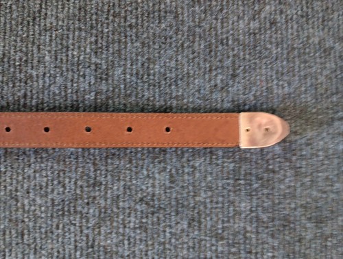 Cintura vintage Brighton tono argento concho pelle marrone western donna media 34 - Foto 17 di 17