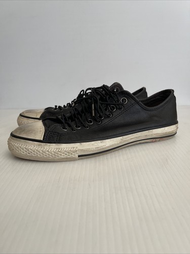Converse X John Varvatos All Star Low Top Multi Eyelet Sneaker Black Leather 8US - Picture 5 of 11