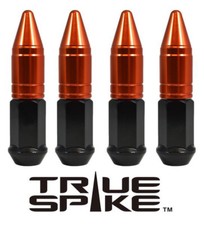 24 TRUE SPIKE 86MM 12X1.5 FORGED STEEL LUG NUTS ORANGE EXTENDED APOLLO SPIKES