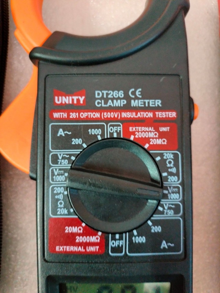 Unity DT266 Digital Clamp Meter With 261 option(500V)Insulation Tester ...