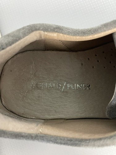 Donald J Pliner Miranda Platform Sneaker SIze 9 Gray Suede Leather Lace Up Shoe - Picture 10 of 12