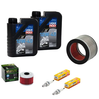 NO-NAME Öl 2L Set für Honda VT 125 Shadow 1999-08 Wartung Luftfilter Ölfilter Zündkerzen